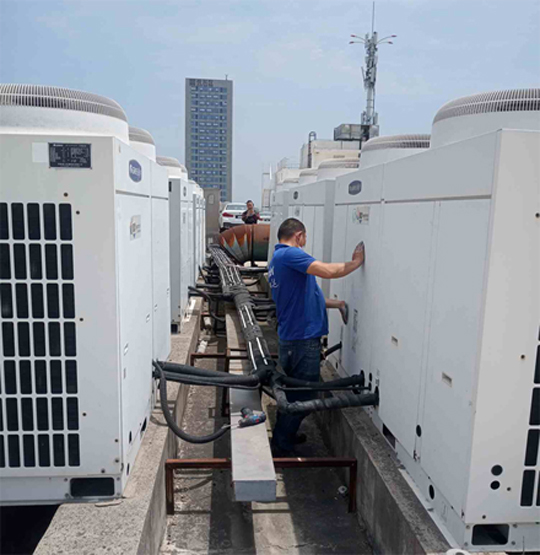 青山中央空调制热和不制冷系统维修方法